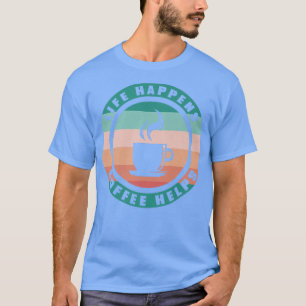 Funny Retro Setting Sun Espresso Latte Coffee Cup T-Shirt