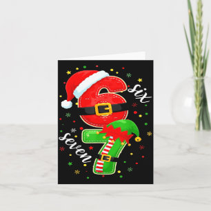 Funny Retro Six Seven Christmas 67 Xmas  Card