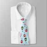 Funny Retro Ski Lift Gondola Winter Skiing Blue Tie<br><div class="desc">Modern ski themed gift for him and her. Retro ski lift gondola illustration pattern for skier. Skiing,  skier,  skis,  snowboard,  snowboarding themed home decor and gifts.</div>