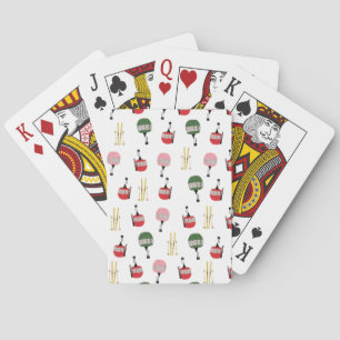 Funny Retro Ski Lift Gondola Winter Skiing Skiers Playing Cards