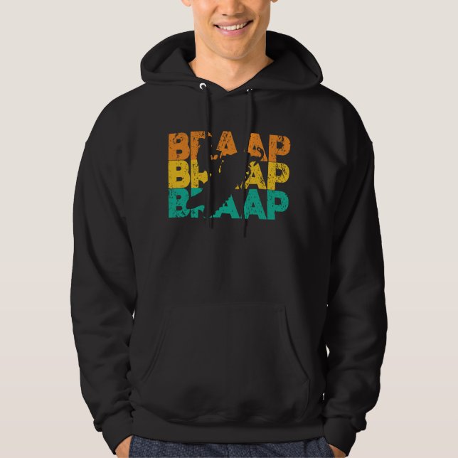 Funny retro snowmobile winter sled ride hoodie (Front)