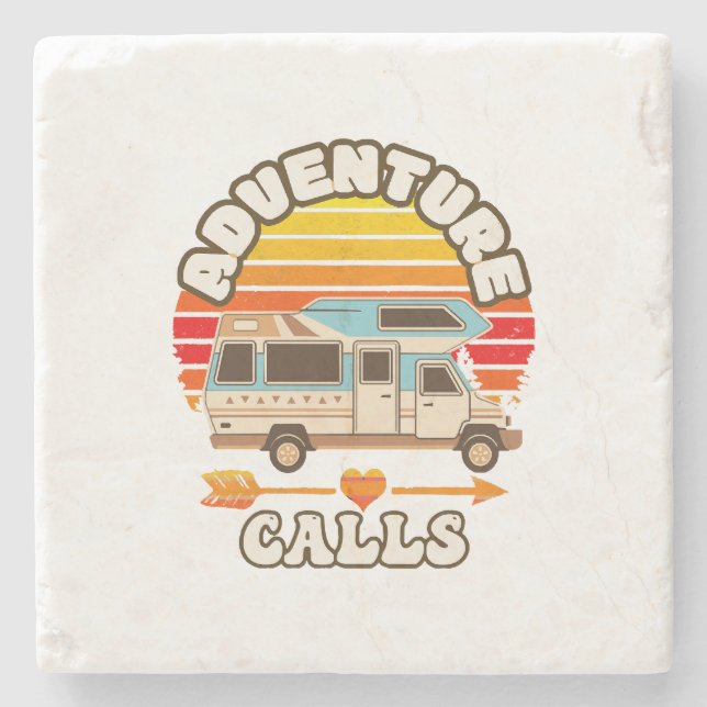  Funny Retro St Patricks Day - Camp Shenanigans Co Stone Coaster (Front)