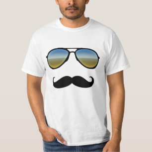Funny Retro Sunglasses with Moustache T-Shirt