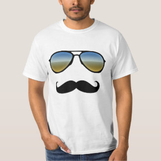 Funny Retro Sunglasses with Moustache T-Shirt