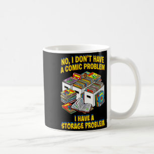 Funny retro superhero nerd geek reader comic book coffee mug