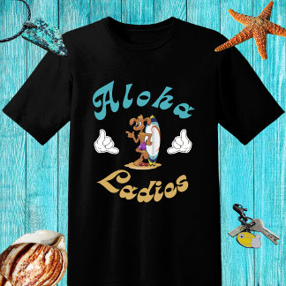 Funny retro surf design with dog - Aloha T-Shirt