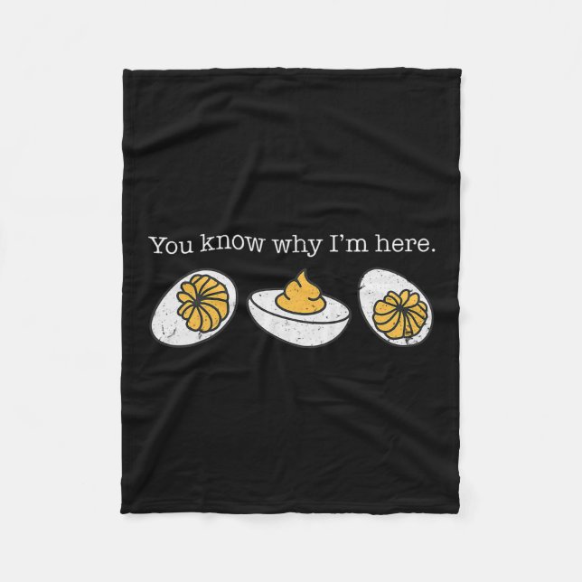 Funny Retro Thanksgiving You Know Why I'm Here Dev Fleece Blanket (Front)
