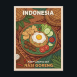 Funny Retro Travel Indonesia Nasi Goreng Food Postcard<br><div class="desc">Take your taste buds on vacation with this funny vintage travel-inspired postcard featuring Indonesia’s iconic Nasi Goreng! Featuring playful retro artwork and a nod to the nation’s flavorful street food culture,  it’s the perfect postcard for foodies,  travelers,  and anyone who appreciates a tasty twist on classic design.</div>