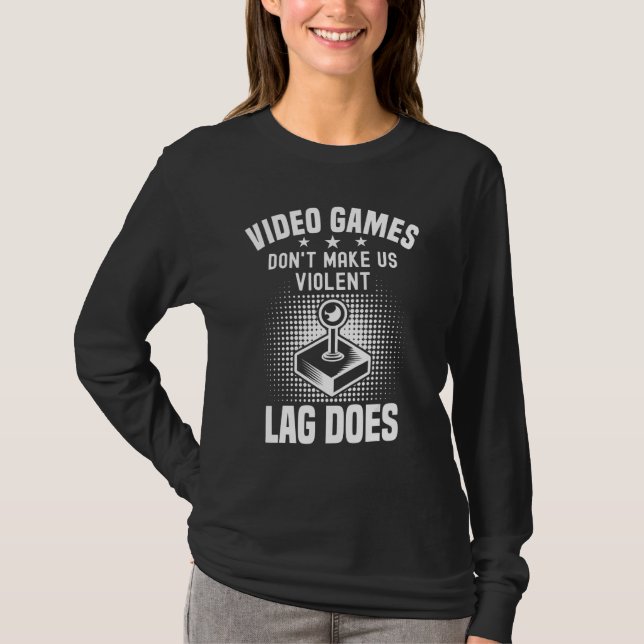 Funny Retro Video Game Joystick Controller Gaming T-Shirt (Front)