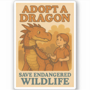Funny Retro Vintage 70s Dragon Wildlife Humor