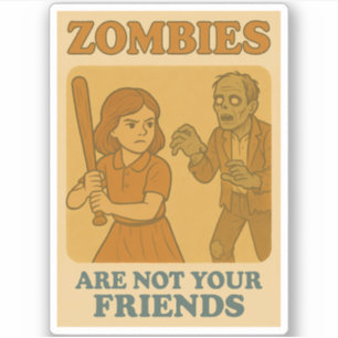 Funny Retro Vintage 70s Zombie Survival Humor