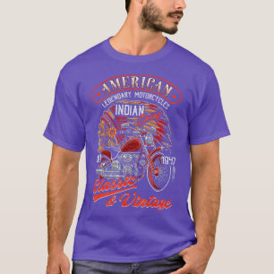 Funny Retro Vintage American Motorcycle Indian for T-Shirt