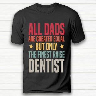 Funny Retro Vintage Dentist Dad Retirement Black T-Shirt