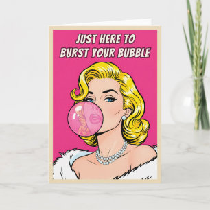 Funny Retro Vintage Frenemy Humor Pop Art  Card