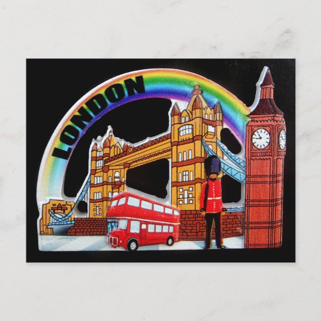 Funny Retro Vintage London England Postcard (Front)