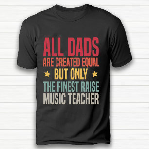 Funny Retro Vintage Music Teacher Black T-Shirt