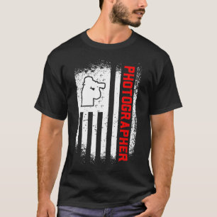 Funny Retro Vintage Photography Lover American Fla T-Shirt