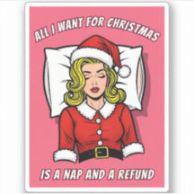 Funny Retro Vintage Pop Art Christmas Humor