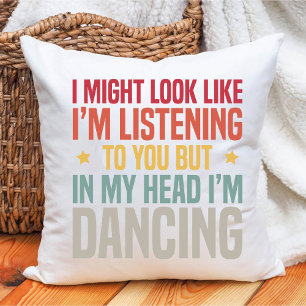 Funny Retro Vintage Salsa Dancer Birthday Cushion