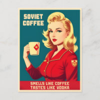 Funny Retro Vintage Soviet Coffee Caffeine Humour
