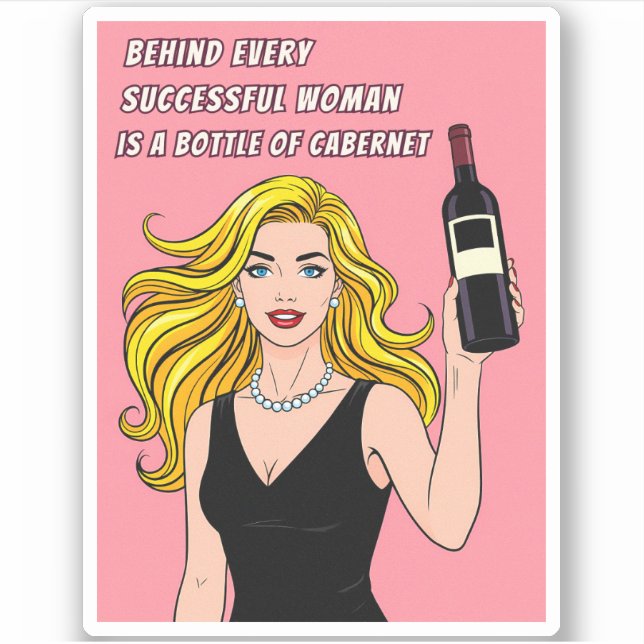 Funny Retro Vintage Wine Humor Pop Art  (Front)