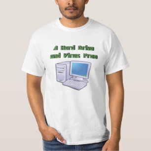 Funny Retro Virus Free Computer Geek Nerd T-Shirt