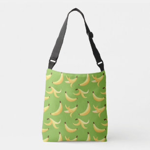 Funny Retro Yellow Banana Pattern Party Editable Crossbody Bag