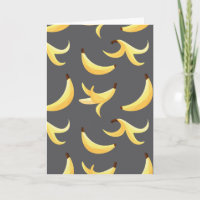 Funny Retro Yellow Banana Pattern Party Editable