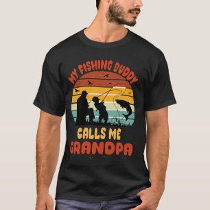 Funny retroMy Fishing Buddies Call Me Papa Cute Fa T-Shirt