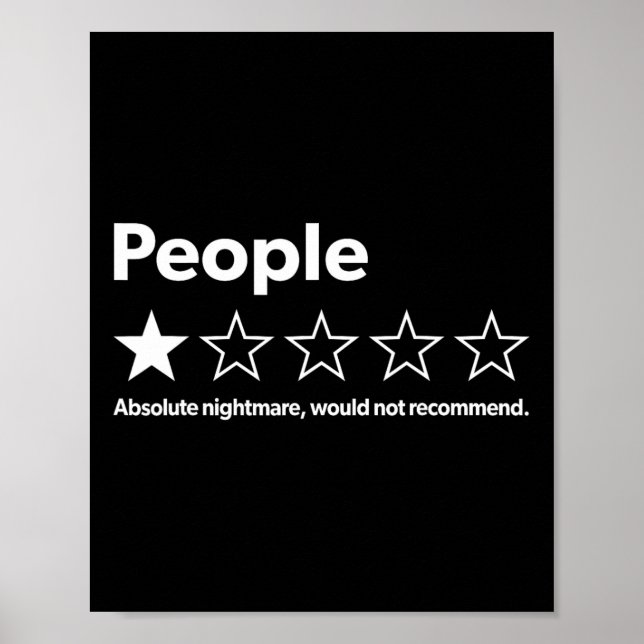 Funny Review People Absolute Would Not Recommend  Poster (Front)
