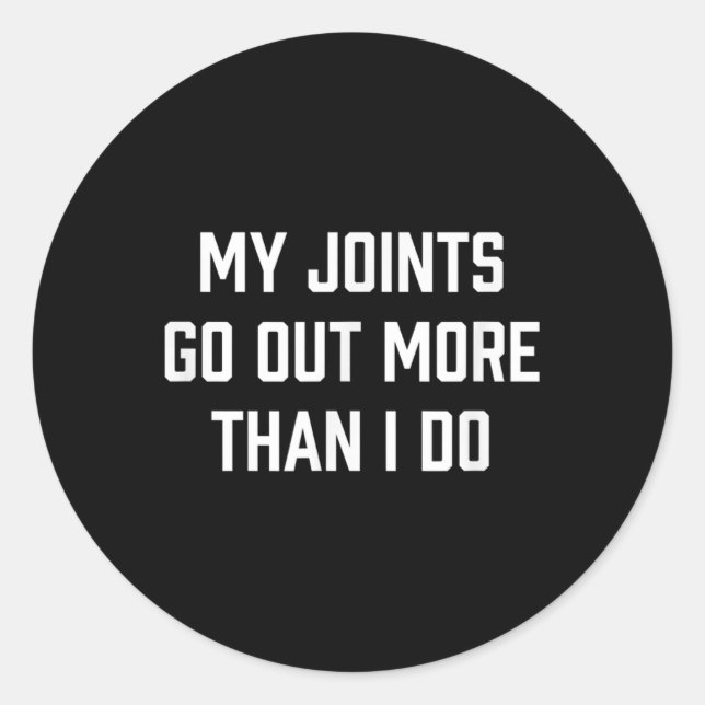 Funny Rheumatoid Arthritis Awareness  Classic Round Sticker (Front)