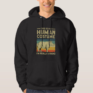 Funny Rhino Art For Men Women Kids Rhinoceros Rhin Hoodie