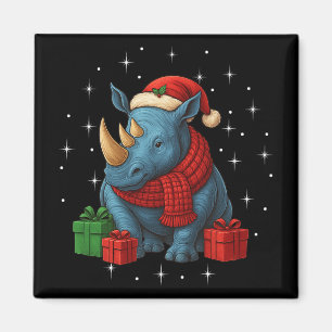 Funny Rhino Christmas Pj Pajama Men Women Pjs For Magnet