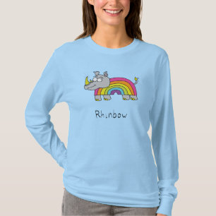 Funny Rhino Rainbow Cute Kids Cartoon T-Shirt