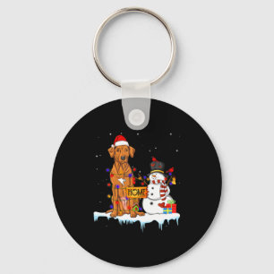Funny Rhodesian Ridgeback Dog Christmas Snowman Xm Key Ring