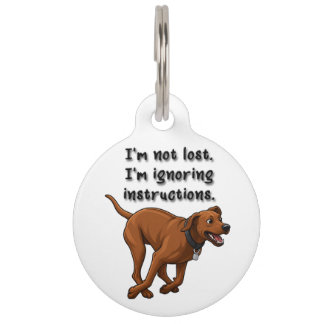 Funny Rhodesian Ridgeback Dog Tag –Ignoring