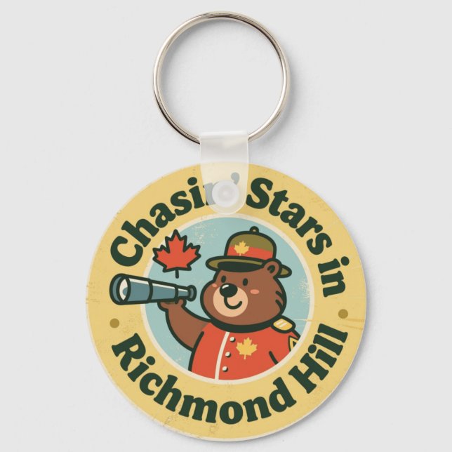 Funny Richmond Hill Stargazer Bear Key Ring (Front)