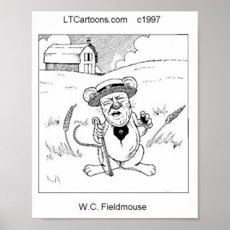 Funny Rick London Field Mouse Comic  Poster