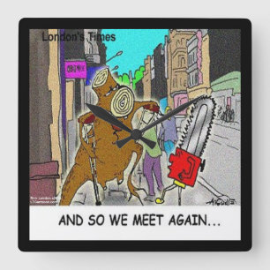 Funny Rick London Treehugger Wall Clock