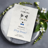 Funny Ring Bearer Blue Bow Tie Wedding Proposal