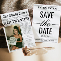 Funny RIP Twenties Newspaper 30th Birthday