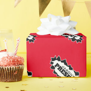 Funny ripped hole design personalised Holiday Wrapping Paper