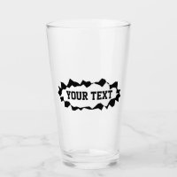 Funny ripped hole glass design with custom name