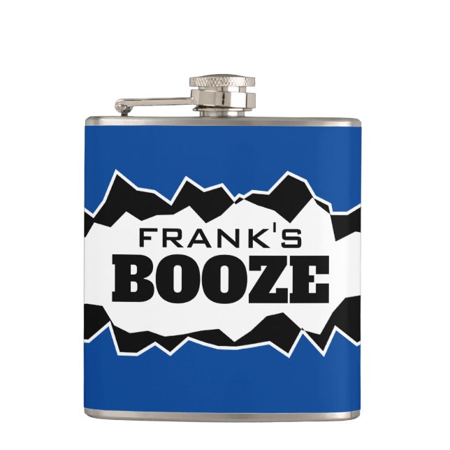 Funny ripped holecustom Birthday gift hip Flask (Front)