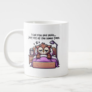 Funny rise shine word art large coffee mug