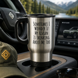 Funny Rivian Auto Travel Mug