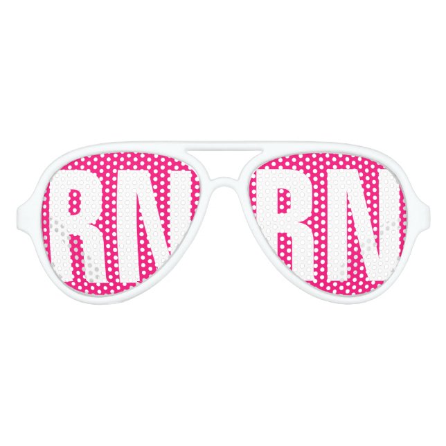 Funny RN nurse graduation party shades sunglasses (Front)
