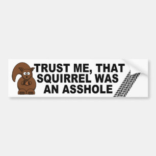 Funny road kill joke bumper sticker