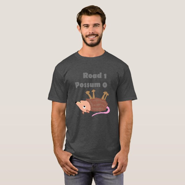Funny Roadkill Possum T-shirt (Front Full)