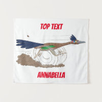 Funny roadrunner bird cartoon illustration